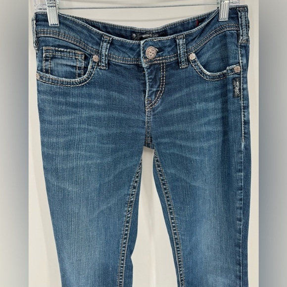 Silver Jeans Co AIKO Mid Boot Super Stretch Denim Jeans - Picture 3 of 15